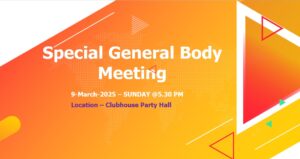 Invitation to Special General Body Meeting on March 9th, 2025