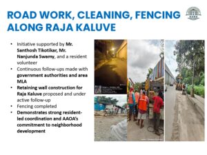 Road Work, Cleaning, Fencing Along Raja Kaluve